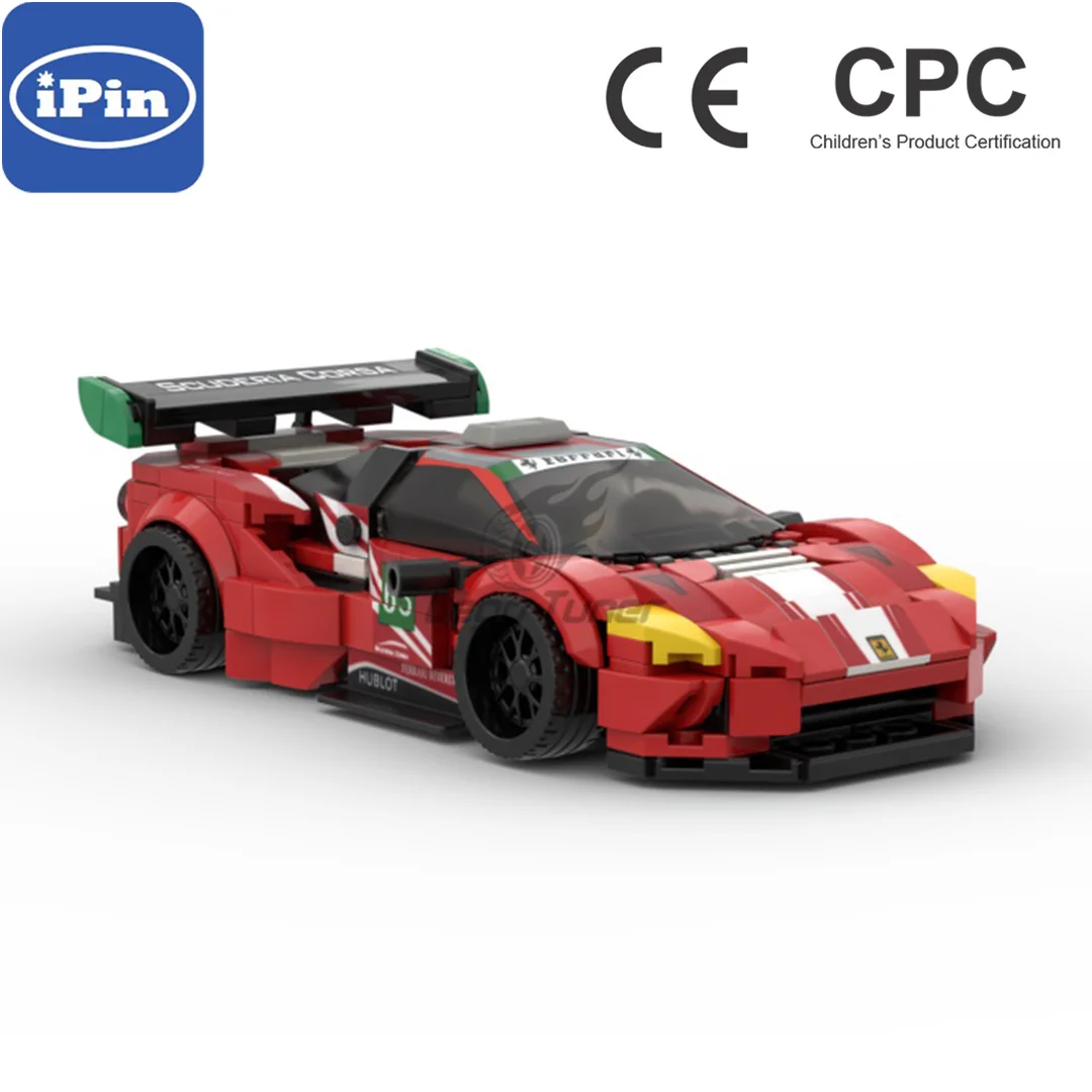 MOC-90455 Sports Car Building Block assemblaggio tecnologico fai da te disegno elettronico High TechToys regali di natale per bambini