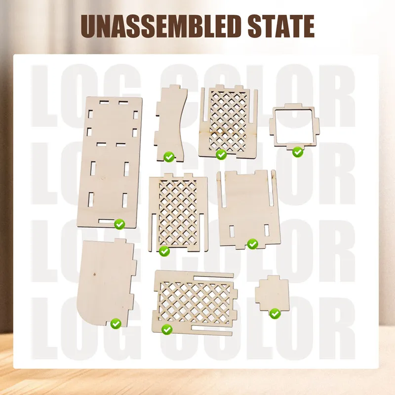 펜 슬롯이 있는 목재 명함 홀더 책상용 명함 스탠드 나무 디스플레이 사무실 탁상용