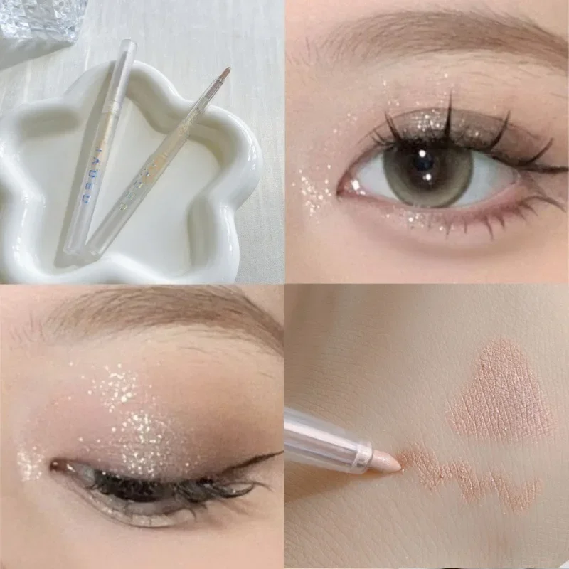 Milky Beige Lying Silkworm Eyeshadow Pen Pearlescent Matte Natural Eyes Corner Brightening Champagne Highlight Eyeliner Gel