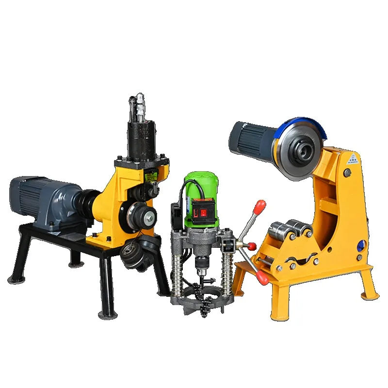 

76-219 325 tube connection pipe roll grooving groover pipe cutting cutter hole punching drilling machine 3 units for sale