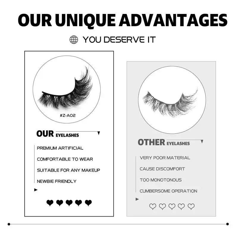 3D valse wimpers, 7 paar luchtige volume natuurlijke krullende oogmake-up stripwimpers, volle volume wimpers voor wimperextensions