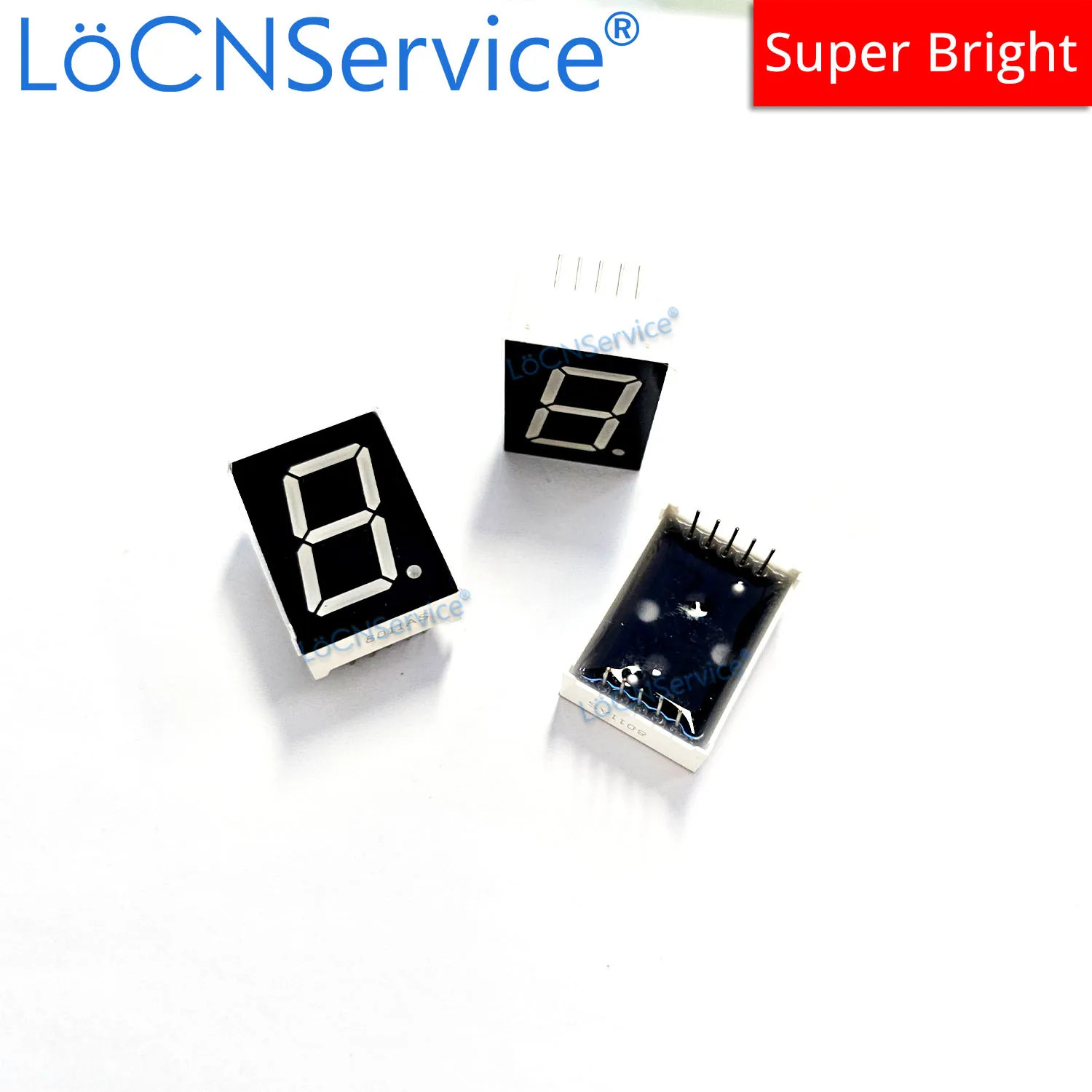 LoCNService 30PCS 0.8Inch Digital Tube LED Display 1 Bit Red Yellow Green Blue White Common Anode / Cathode 7 Segment 0.8 inch