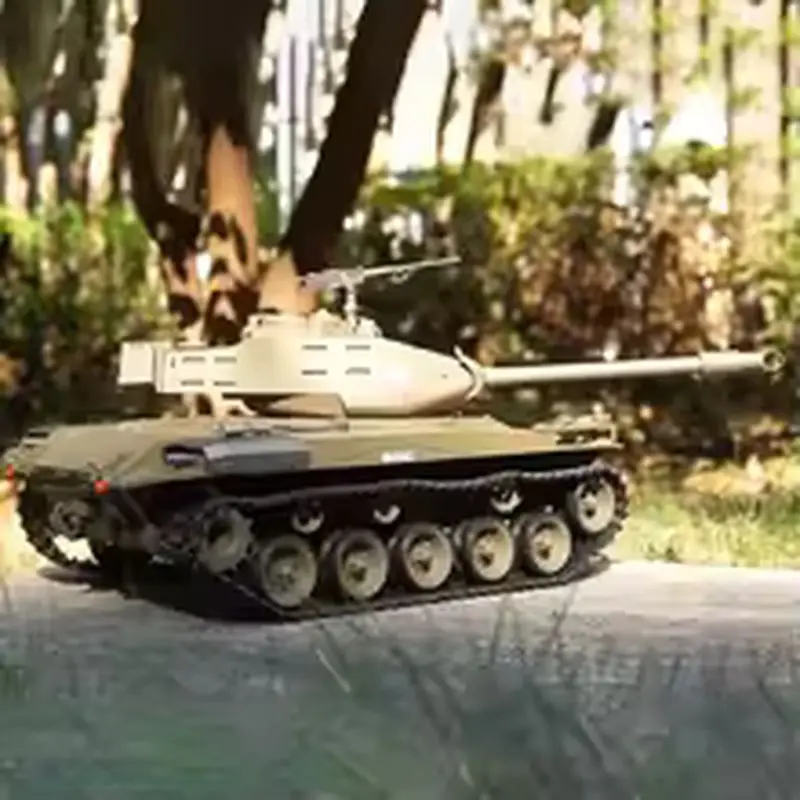 Henglong 3839-1 modelo de simulação carro brinquedo de controle remoto multifuncional dattle contra luz competitiva tanque dattle acústico-opt