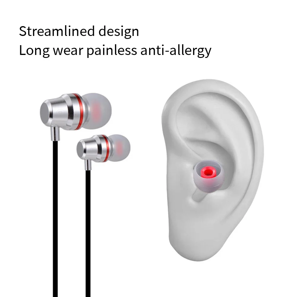 Сменные проводные наушники с шумоподавлением, силиконовые затычки для ушей, мягкие вкладыши для наушников, универсальные вкладыши для наушников S/M/L