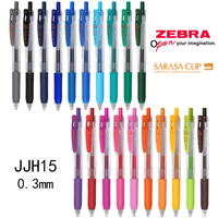 1 Pcs Zebra SARASA Gel Pen JJH15 Push Type Color Water Pens 0.3mm Student Pens for Writing Notes Hand Book Painting Supplies