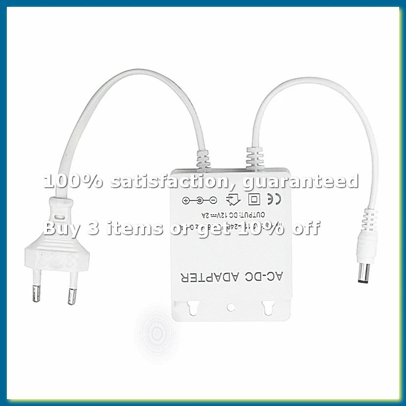 AC 110-240V Input DC 12V Output Supply EU Plug Waterproof Charger for CCTV Security AHD Analog Ip Camera EU Plug-A12I