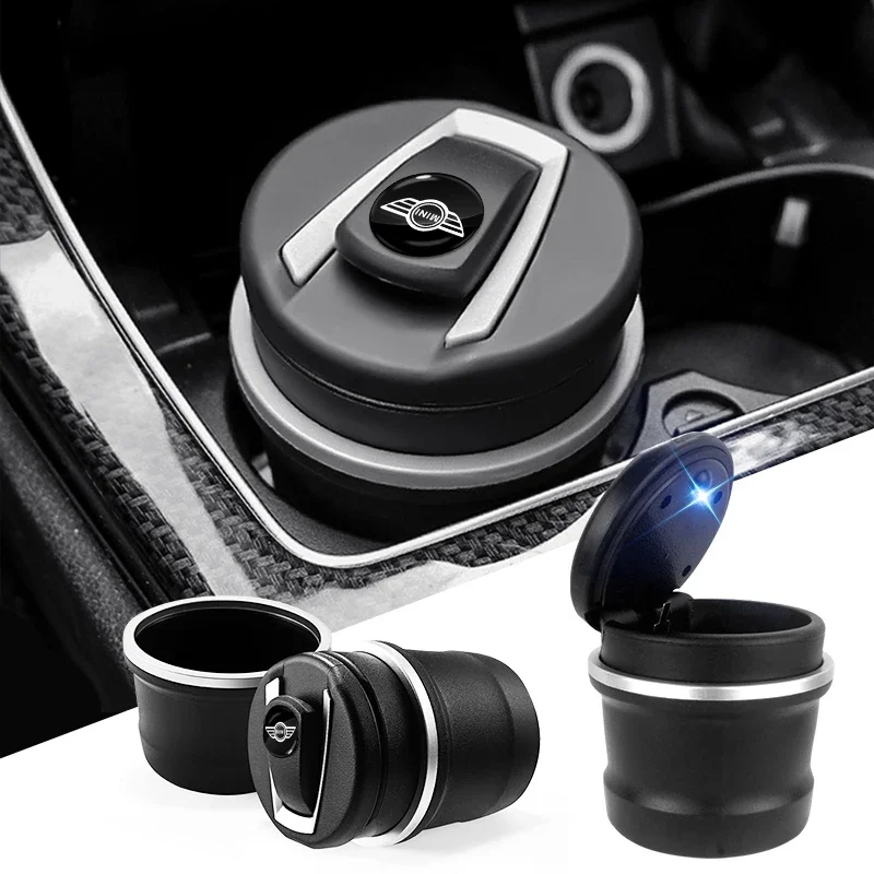 

Car LED Ashtray Garbage Coin Storage Cup For MINI Cooper One R50 R52 R54 R53 R56 Countryman R60 F55 F56 JCW Accessories