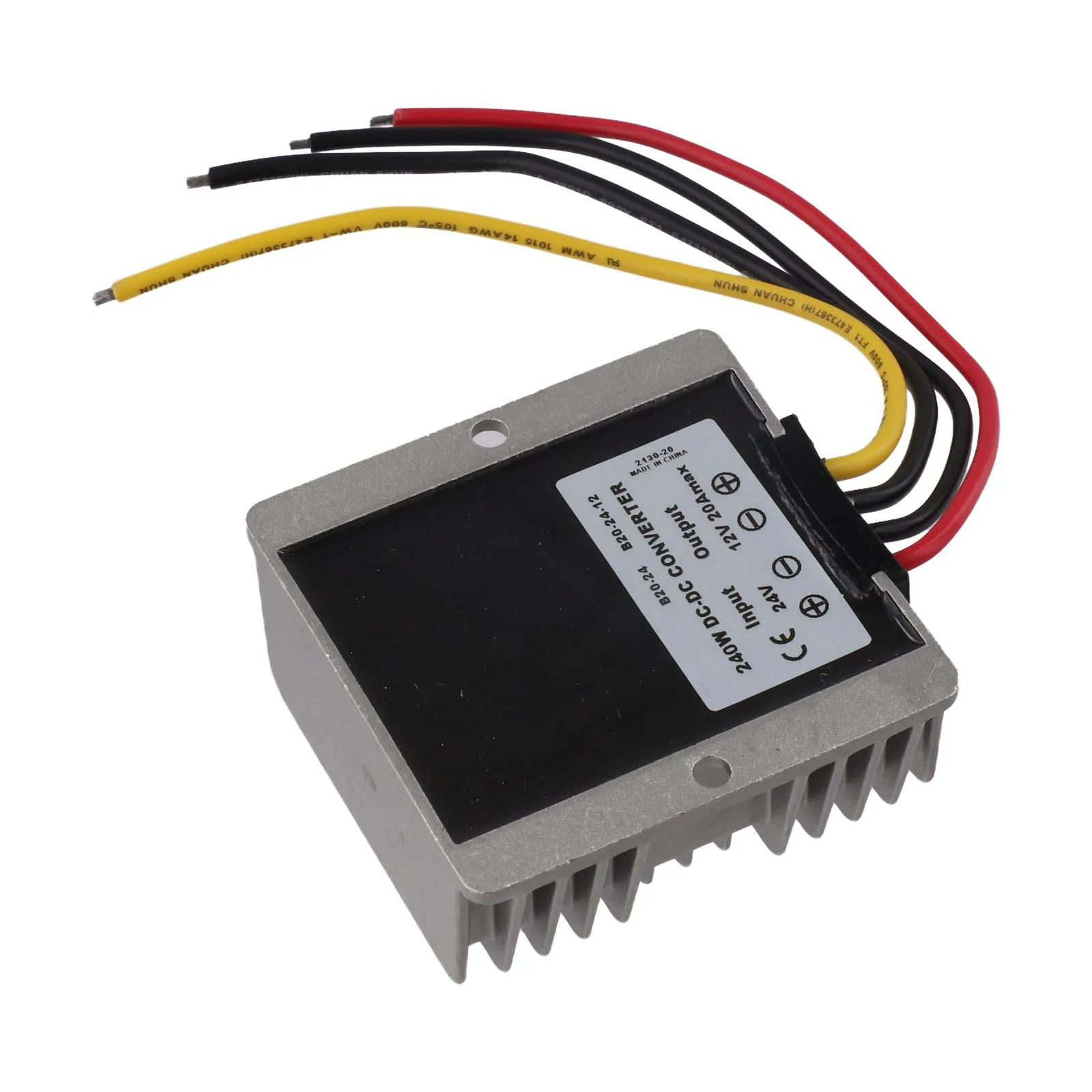20A Output 0.3kg 24V To 12V Dustproof Design High Efficiency Conversion IP68 Waterproof Over-Temperature Protection