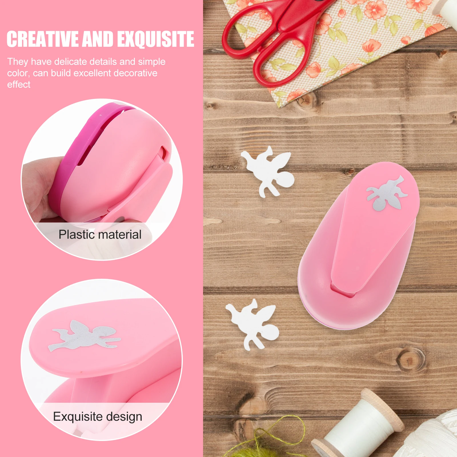 

Embossing Device Hole Puncher Single Handmade Paper for Crafts Set Scrapbooking Punches Plastic Child DIY Punching Tool