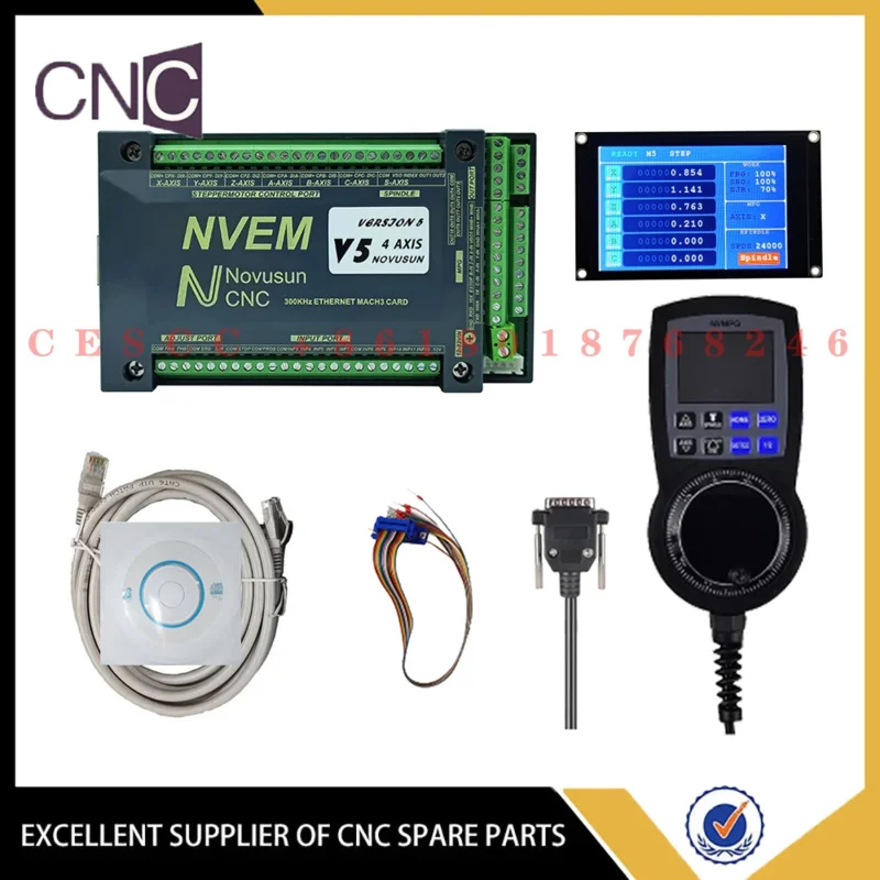 Nvum Mach3 nvem engraving machine, 3/4/5/6 axis motion control CNC controller card nvmpg digital display handwheel extended dis