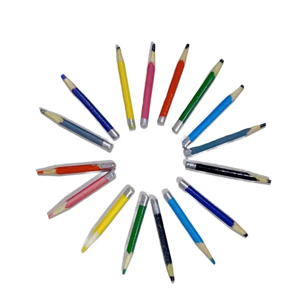 

Карандаши для моделирования кукольного домика, учебная сцена, письменные материалы, мини-цветные карандаши 1:12, миниатюрная ручка для игрового домика, домашний декор