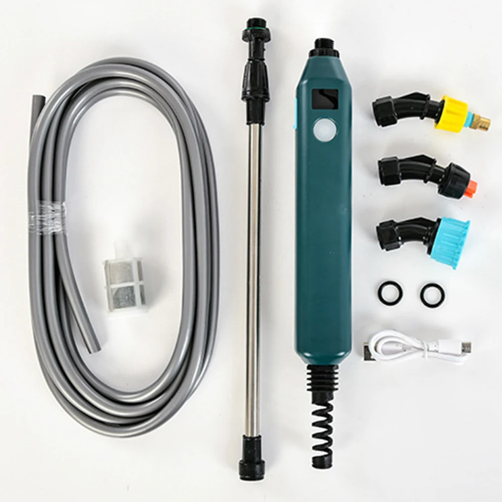 Portable Electric Gardening Sprayer Irrigation Tool USB 2400mah Rechargeable Telescopic Handle With 3 Nozzles For Garden Plant