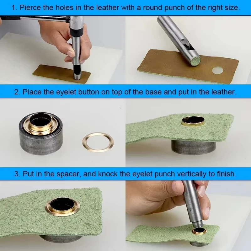 1/20/30 قطعة الثقوب المعدنية الحلقات ثقب الهواء برشام 8 مللي متر 10 مللي متر 12 مللي متر 14 مللي متر 20 مللي متر 40 مللي متر ل حقيبة جلدية الأحذية غطاء حزام الملابس والاكسسوارات
