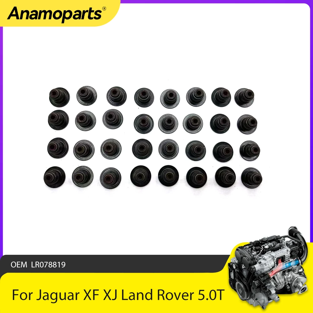 Engine Parts 32Pcs Valve Stem Seal Set Fit 5.0 T Gas For Jaguar XF XJ Land Rover Discovery 5.0T 508PS AJ133 V6 V8 DOHC LR078819