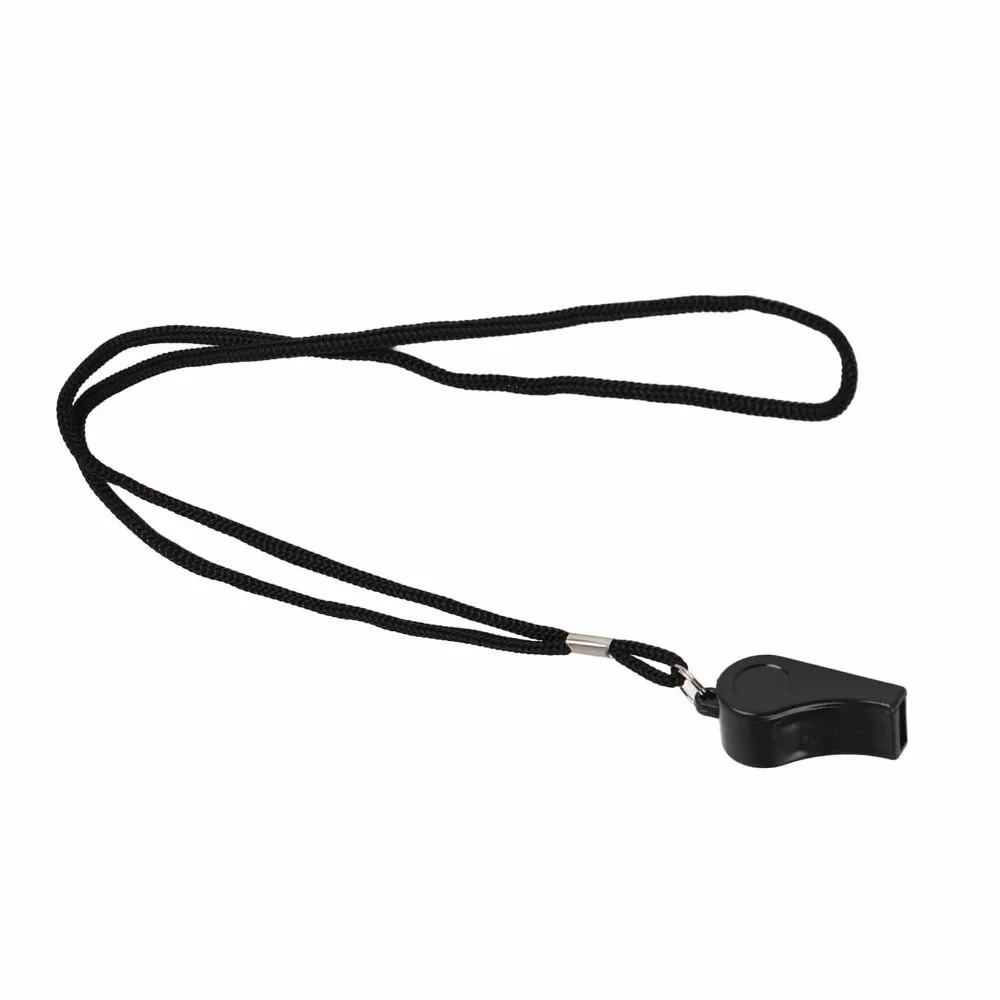 

Whistle Black Plastic Whistle With Lanyard ABS Sports Whistle Coach Whistle Sports Events