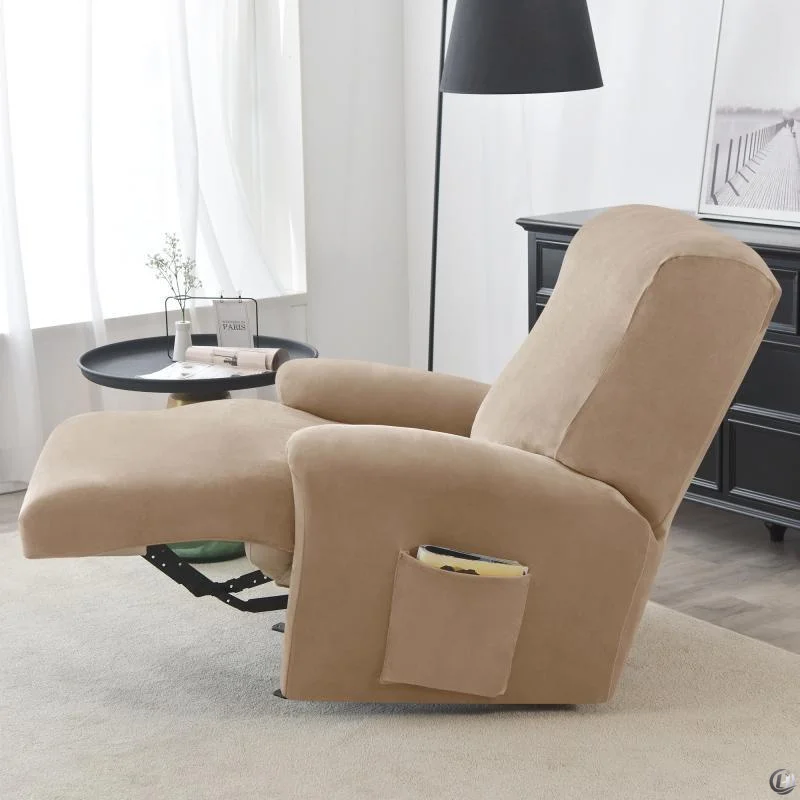 1/2/3 Seater Velvet Split Recliner Sofa Cover Stretch Super Soft Reclining Chair Covers  Relax Armchair Protector Home view 4