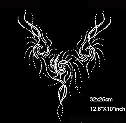 4pcs/lot(32x25cm)Flower and Grass Patterns Hot fix Rhinestone Heat Transfer Rhinestone for Embellishment DIY Sewing(SSA-3295)