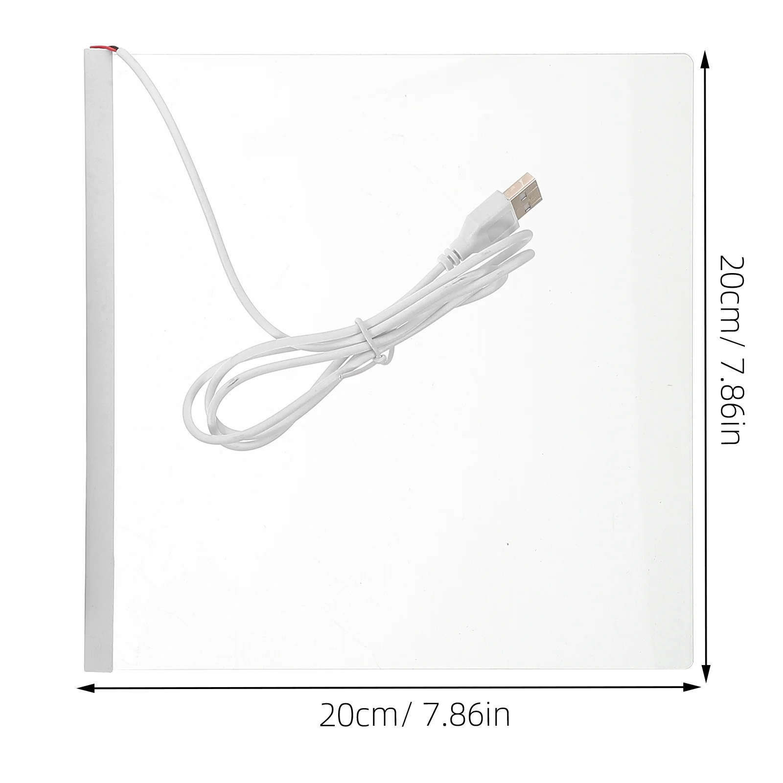 1Set LED ملاحظة مجلس تضيء 7.9x7.9 الاكريليك لوح كتابة الجاف محو رسالة مذكرة مضيئة بخط اليد المفكرة لمكتب المنزل