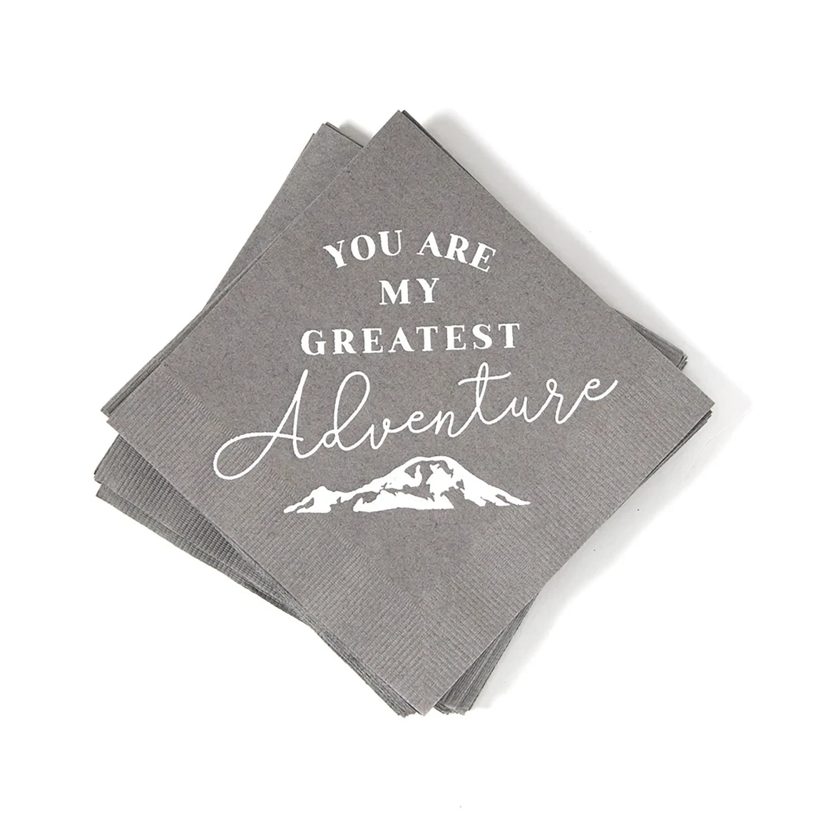 

50pcs Party Napkins - You Are My Greatest Adventure - Pack of 20 or 50 - Engagement Party, Bridal Shower, Wedding, Baby Shower,