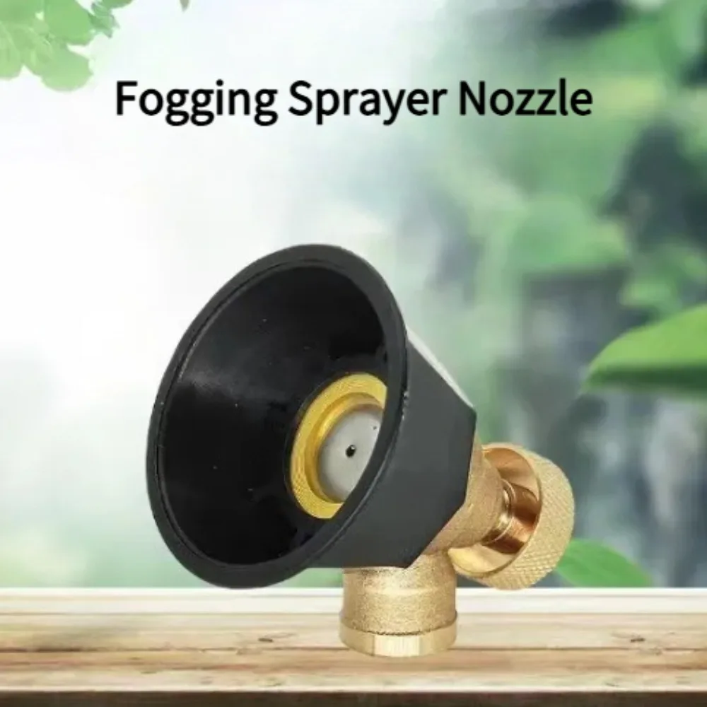1PCS Brass/Alloy Nozzle Agricultural Atomization Adjustable Nozzle Black Whirlwind Agricultural Sprinkler Head Garden Tool