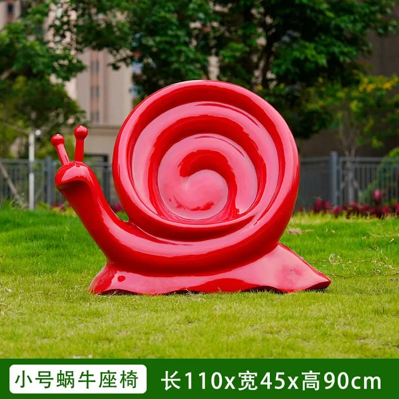 A  Simulation Snail Seat Kindergarten Decoration GRP Sculpture Garden Landscape Park Decoration Sketch