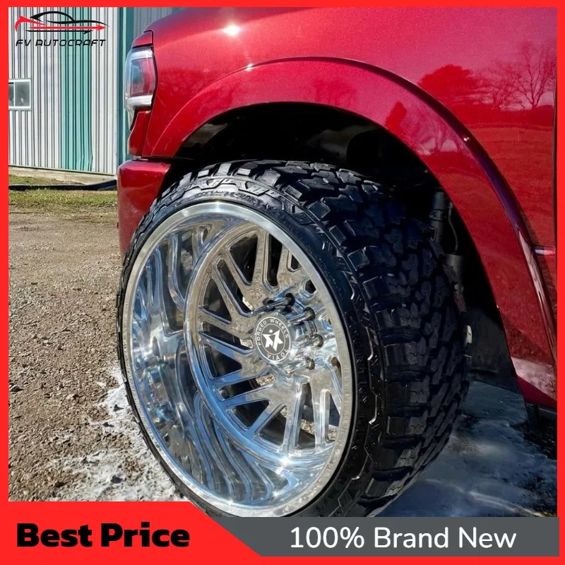 【2026】Viaol 6 8 Lug Forged Super Single Wheels 24x14J ET-76mm 26x16J ET-101mm Chrome Split Spoke Rims For Ford F250 F350 Silvera