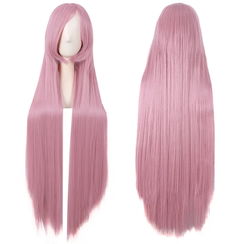 Tongman في المخزون 100cm1متوسط طول مستقيم HaircosWig أنيمي الأحمر الأزرق الذهب الفاتح UniversalcosplayWig