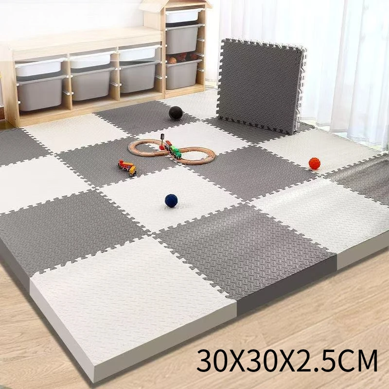 

8 Piece 2.5cm Baby Play Mat Thickened Foam Interlocking Floor Mat EVA Non-toxic Safety Non-slip Mat Suitable for Nursery