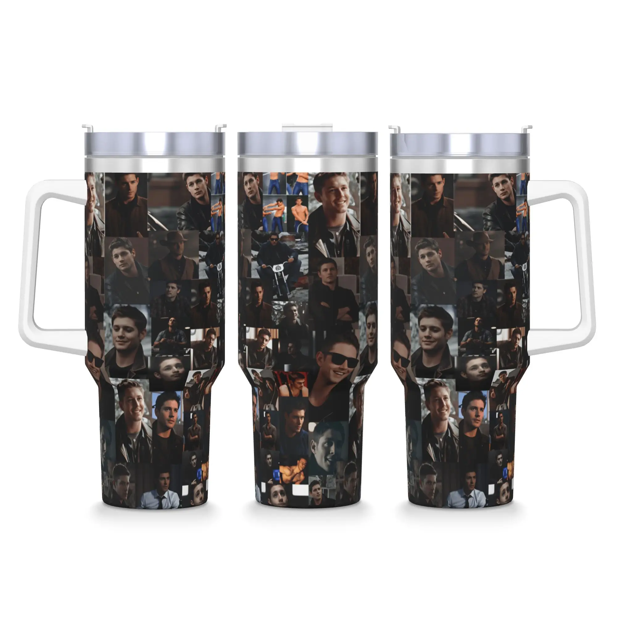 

3D SPN Supernatural Sign Dean Sam Stainless Steel Tumbler Camping Car Mugs 40oz Coffee Mug Cold and Hot Milk Tea Water Bottle