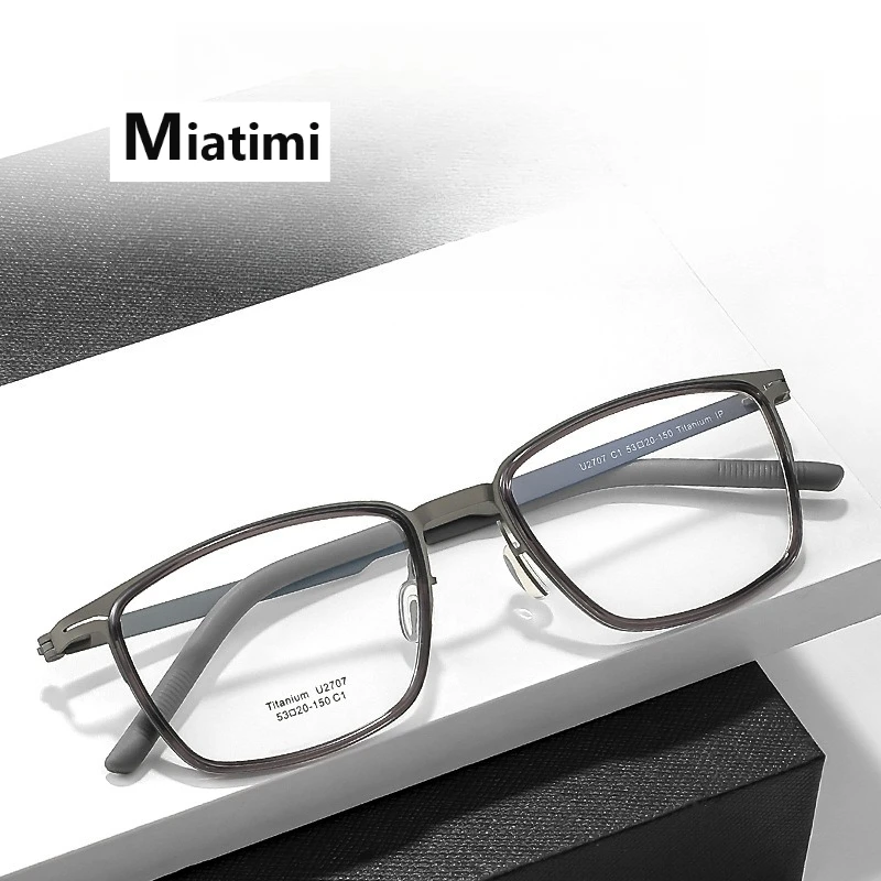 

2026 Acetate titanium optical Glasses Frame Men women Square Eyeglasses frames Screwless Japanese myopia Prescription Eyewear