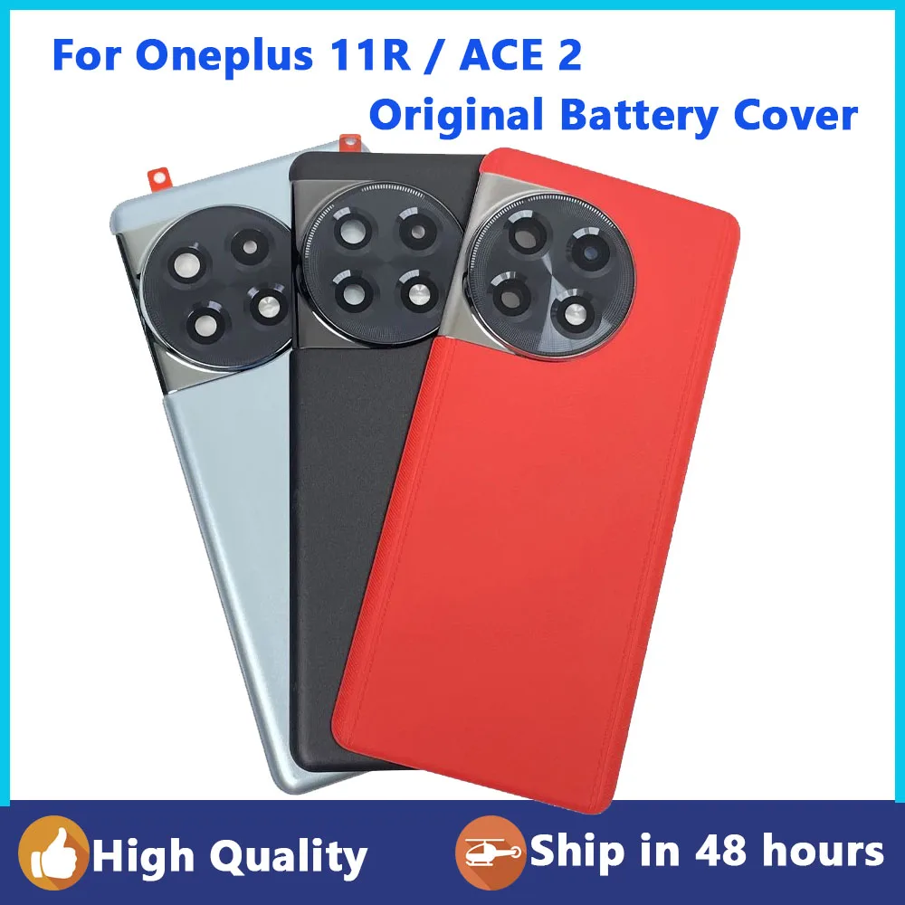 

Original Glass Back Battery Cover Rear Door Housing Panel Case For Oneplus 11R / ACE 2 Replacement With Camera Lens Adhesive