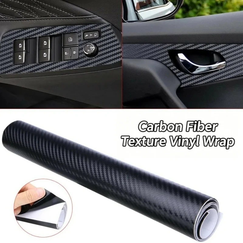

Carbon Fiber Wrapping Vinyl Car Film, Self-Adhesive Sticker for Auto Interior AB Pillar Refurbishment Protection Car Accessories