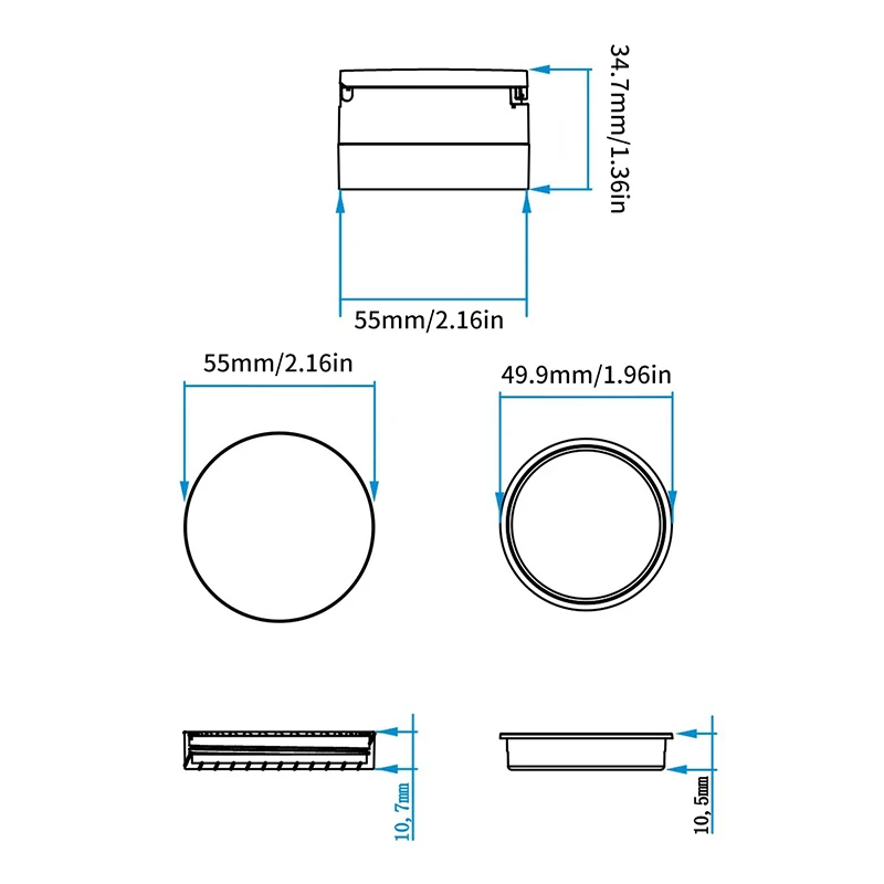 1 pz 6g scatola di polvere portatile contenitore vuoto per polvere in polvere con setaccio specchio setaccio cosmetico barattolo allentato contenitore per trucco da viaggio