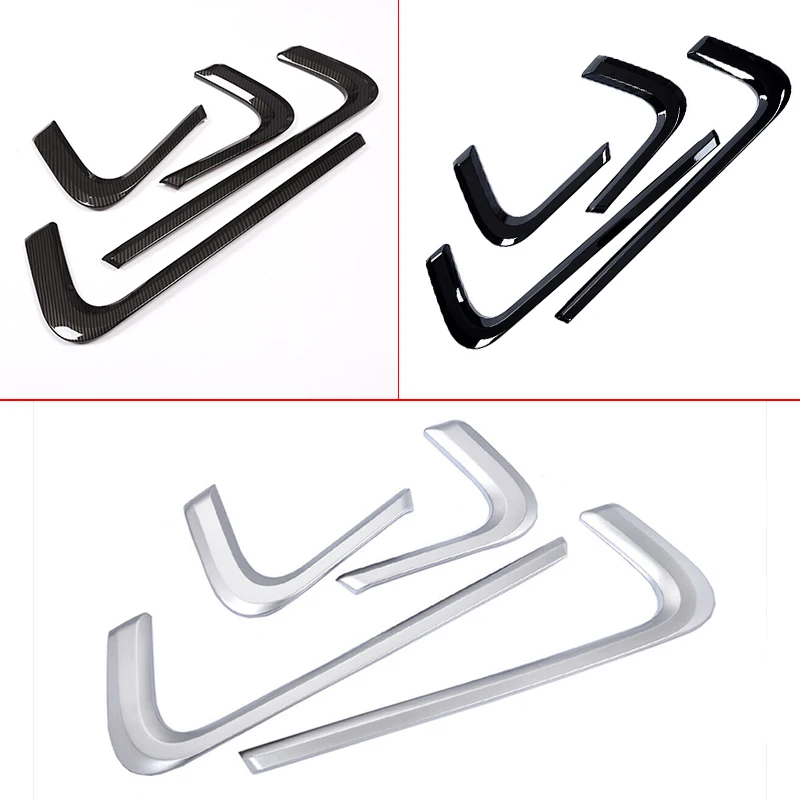 

4 шт. ABS углеродное волокно/черный для Land Rover Range Rover Sport 2014-2019, декоративная полоса для внутренней двери автомобиля, накладка, автомобильные аксессуары