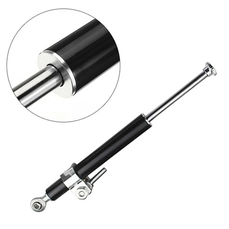 Stabilizzatore ammortizzatore di sterzo per moto in alluminio universale di tendenza da 330 mm Controllo di sicurezza lineare Stabilizzatore di regolazione a 6 vie