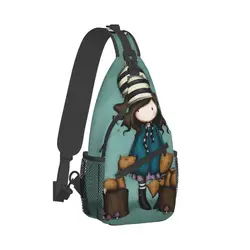 Santoro Gorjuss Doll Crossbody Sling Bags Cool Chest Bag Art Cartoon Shoulder Backpack Daypack for Hiking Travel Biking Pack