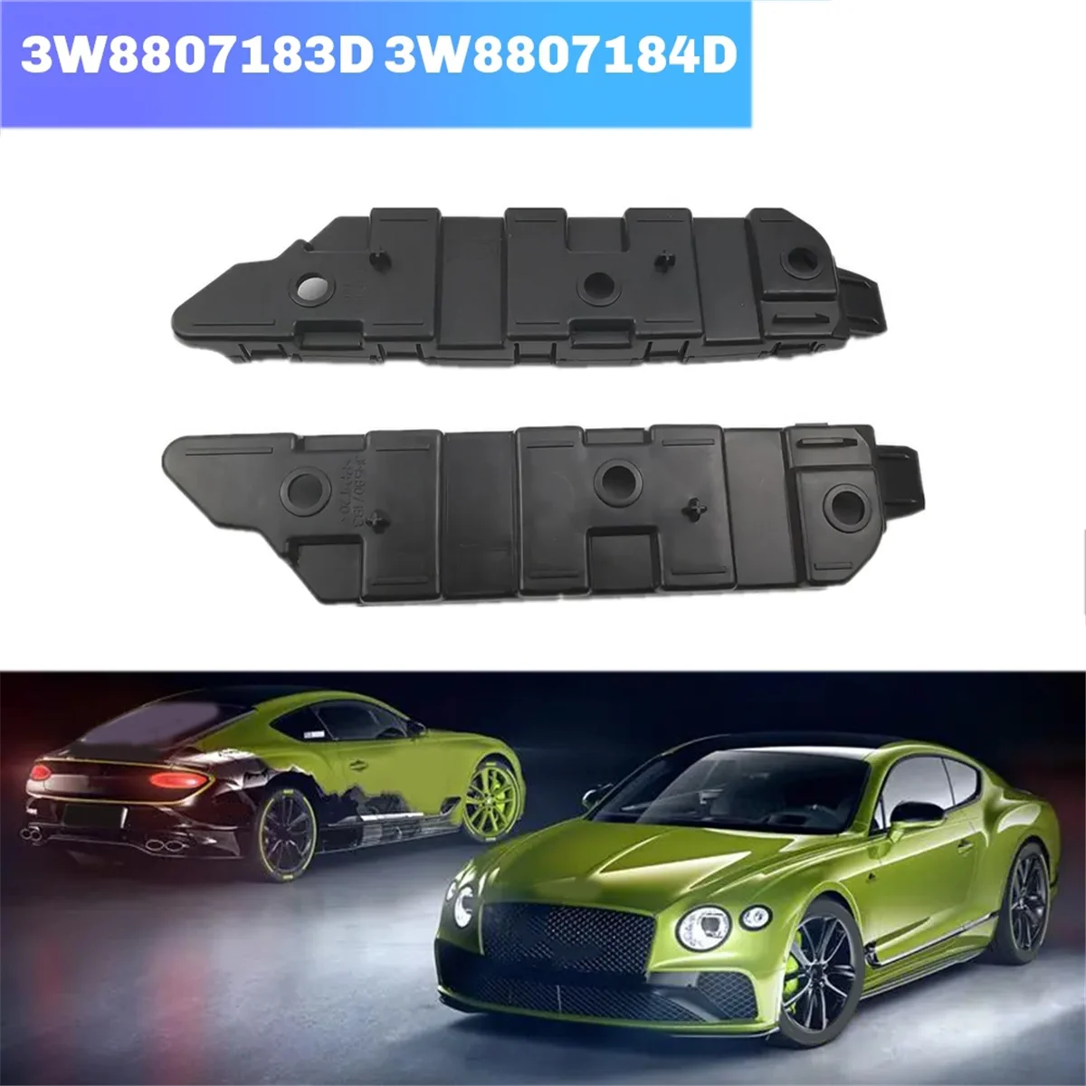 زوج واحد من دعامة المصد الأمامي للحاجز الأمامي 3 وات 8807183 د 3 واط 8807184 D لموديلات Bentley Continental Gt & Gtc 2004 - 2011