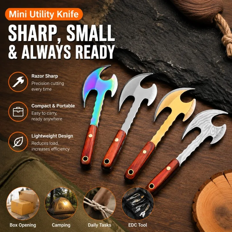 Non‑foldable EDC Pocket Cutter for Parcel Unsealing, Mini Sharp‑edged Craft Implement, Compact Carry Utility Blade, Handy