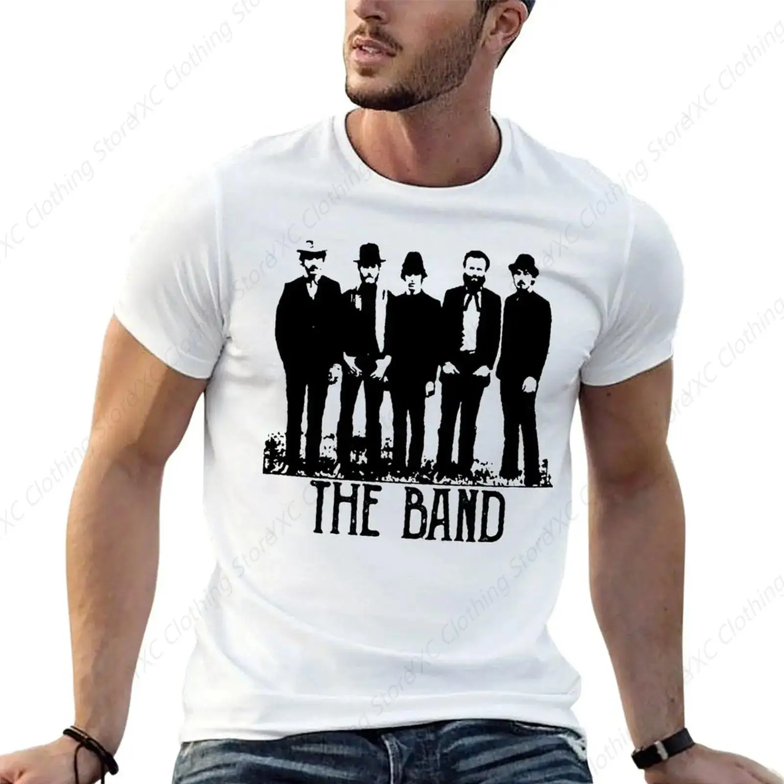 

The Band Vintage Retro Concert men's T-shirt- Short Sleeve Crew Neck Soft Fitted Tees S - 6XL Fresh Classic Basic Tshirts