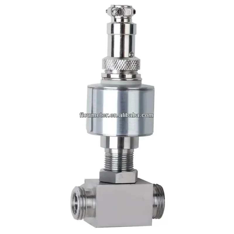 High pressure KF500 series thread screw wear-resistant water mixer mini air flange impeller intelligent turbine flowmeter