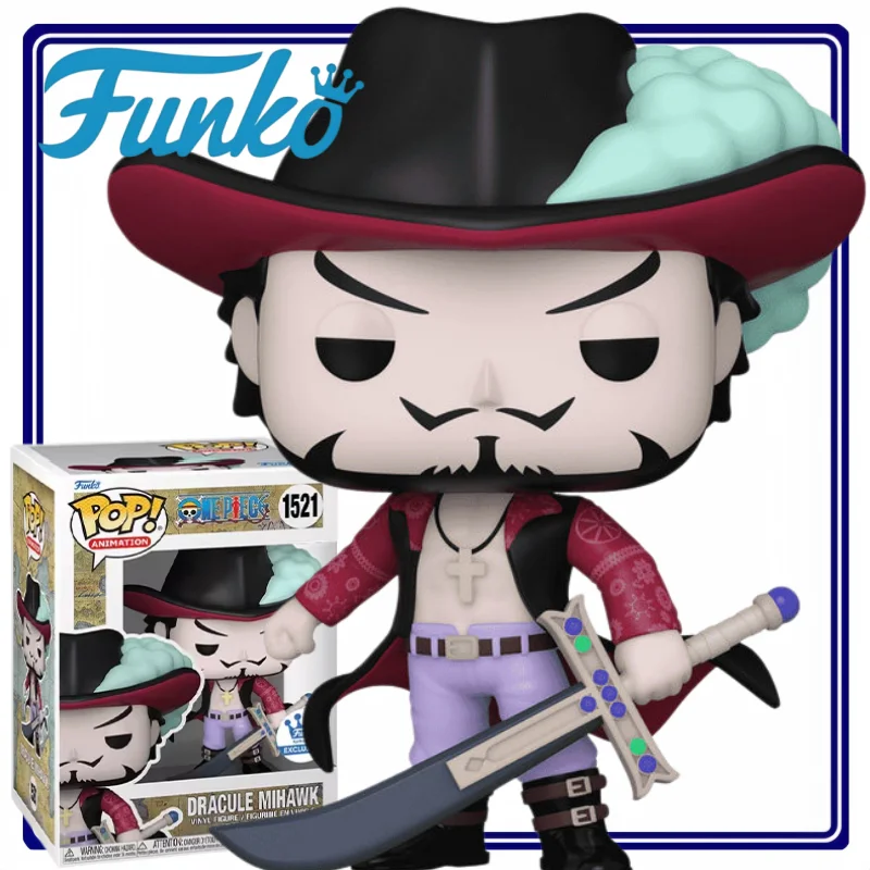 Nueva Figura Funko POP de One Piece, Figura de Dracule de Dibujos Animados, Mercancía de Anime, Regalo Navideño, Juguete de Moda, Decoración de Escritorio
