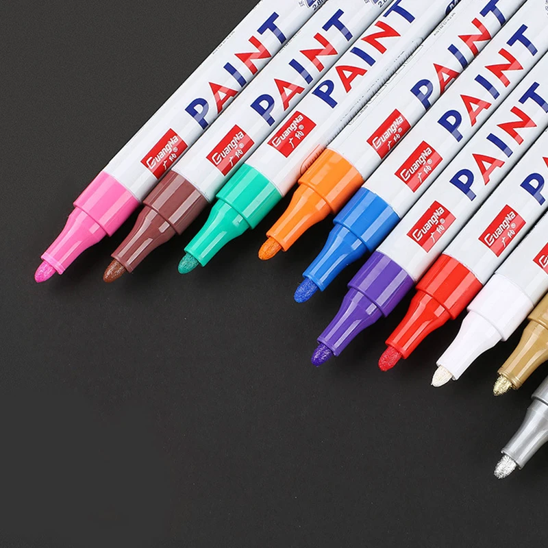 1 Colorful Multifunctional Paint Pen Rubber Quick-drying Permanent Marker Waterproof Graffiti Touch-up Art Supplies Highlighter