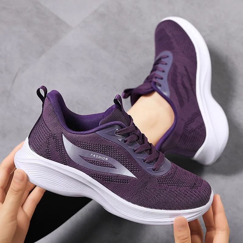 Women's Sneakers running shoes track trail-running athletic Low-top Lace Up Fabric Air Mesh Sport Light-weight Summer Spring