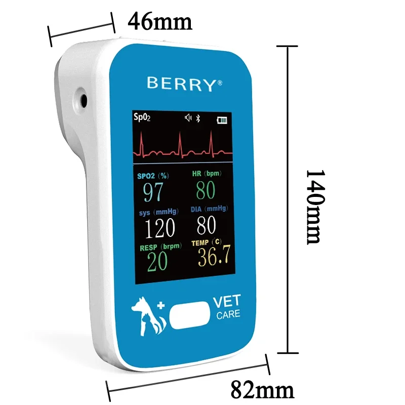 Hot sale in Colombia 6-parameter pet monitor Wireless charging Veterinary Equipment BERRY AM6200 veterinary Monitor