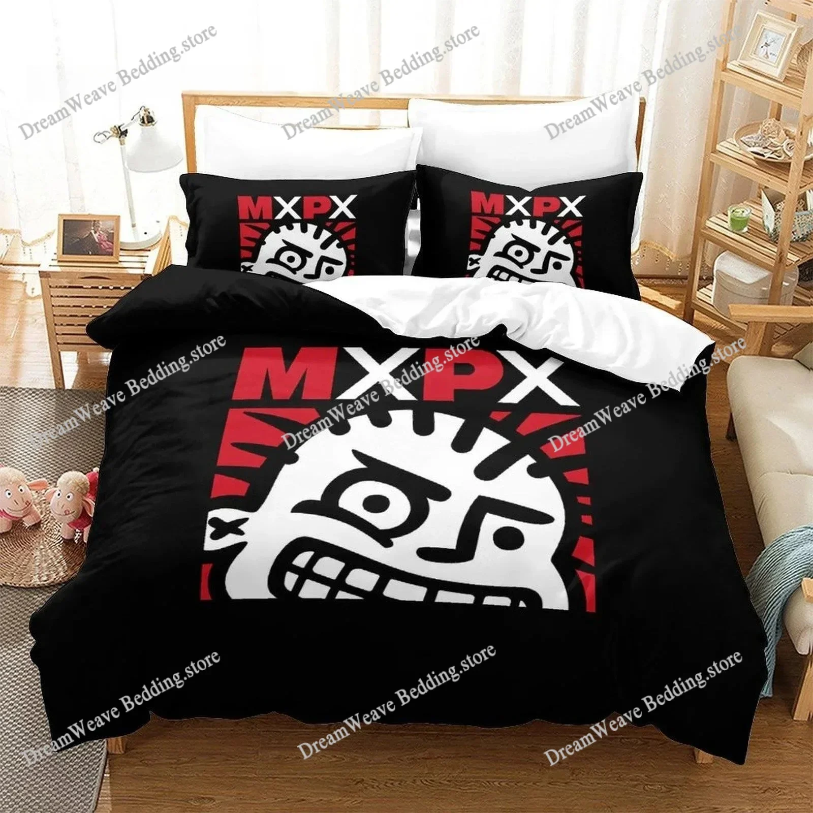 3D Printed Rock Music Mxpx Bedding Set Single Twin Full Queen King Size Bed Set Adult Boy Bedroom Duvet Cover Sets Luxury Gifts