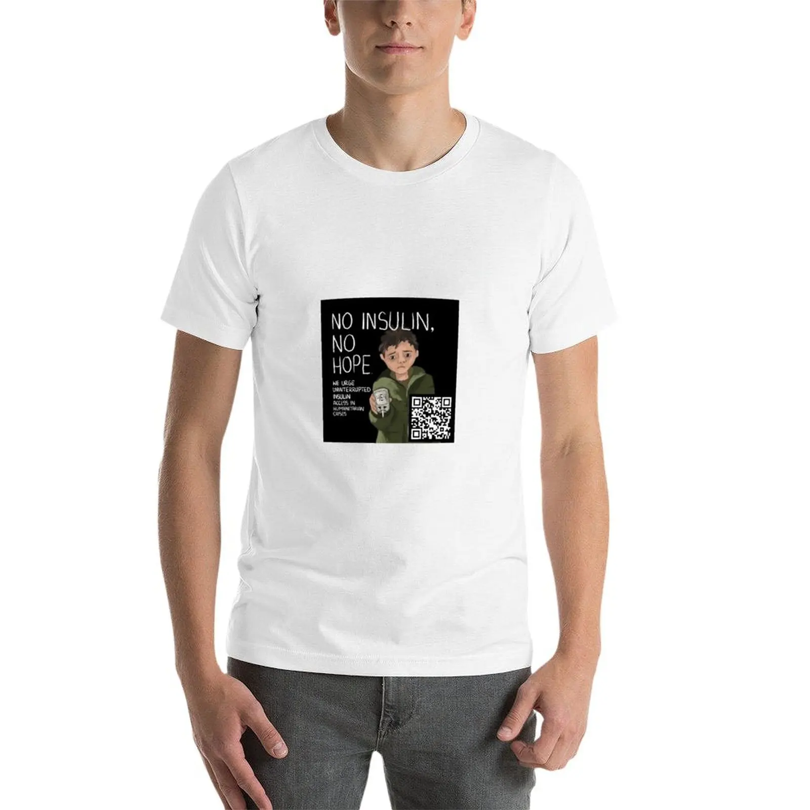 No Insulin, No Hope (QR Code) (insulinconsensus) T-Shirt UV Sun Protection Tee Shirt view 3