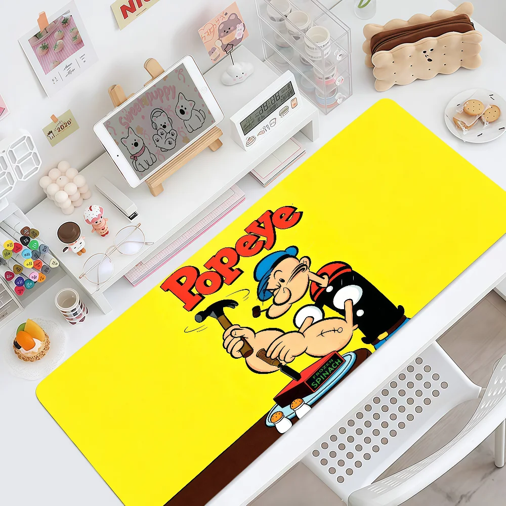 Mouse Pad MousePad Non-slip Lockedge Office Student Gaming Thickened Large P-Popeye Writing Cartoon Pad Cushion