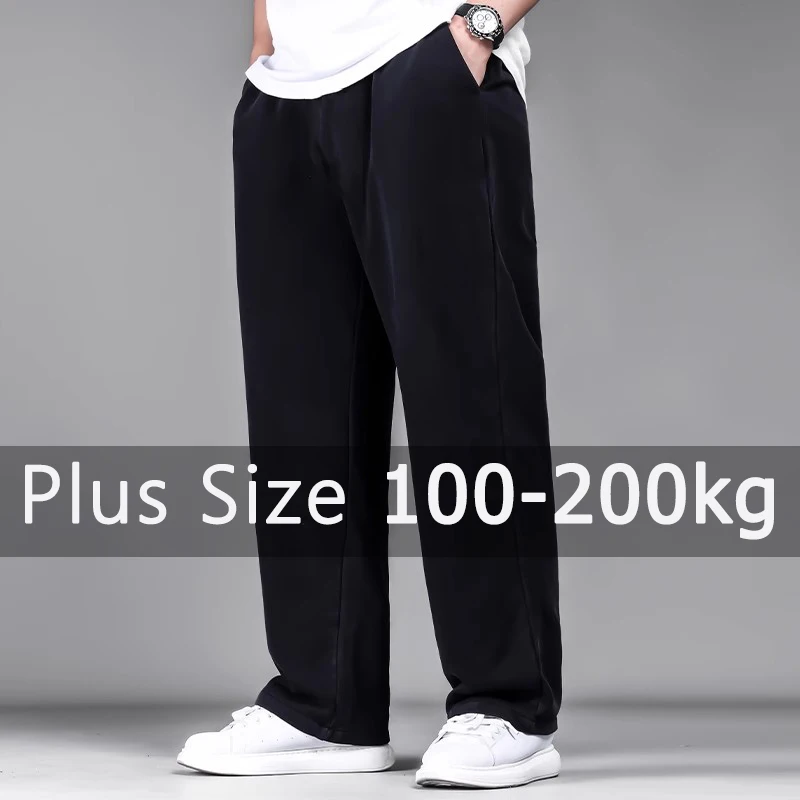 

Men's Long Pants Plus Size 5XL 6XL 7XL 100-200kg Autumn Black Pants Straight Cut Casual Loose Trousers Big Size Men Clothing