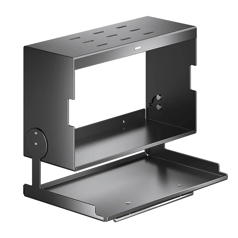 

Kitchen rack, hanging cabinet, pull-down storage box, double-layer folding vegetable preparation, wall-mounted storage rack