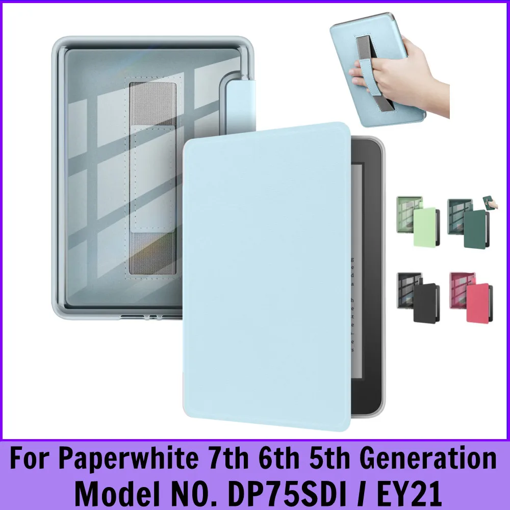 

HandStrap Acrylic Case For Kindle Paperwhite 7th 6th 5th Generation Case 6 Inch DP75SDI EY21 Paperwhite 3 2 1 Ebook Clear Cover